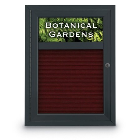 United Visual Products Indoor Enclosed Combo Board, 42"x32", Bronze Frame/Black & Dark Spruce UVCB4232BZ-BLACK-DRKSPR